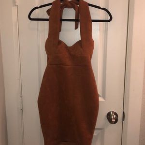 Revolve By the way. Cognac suede dress